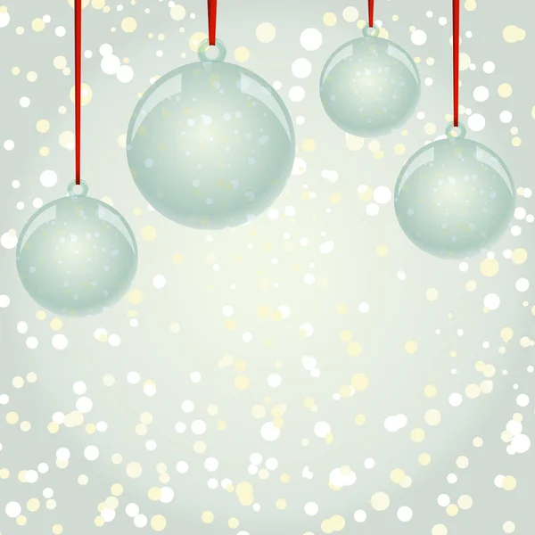 Noel Newyear topları ile kar taneleri backgr üzerinde asılı şerit