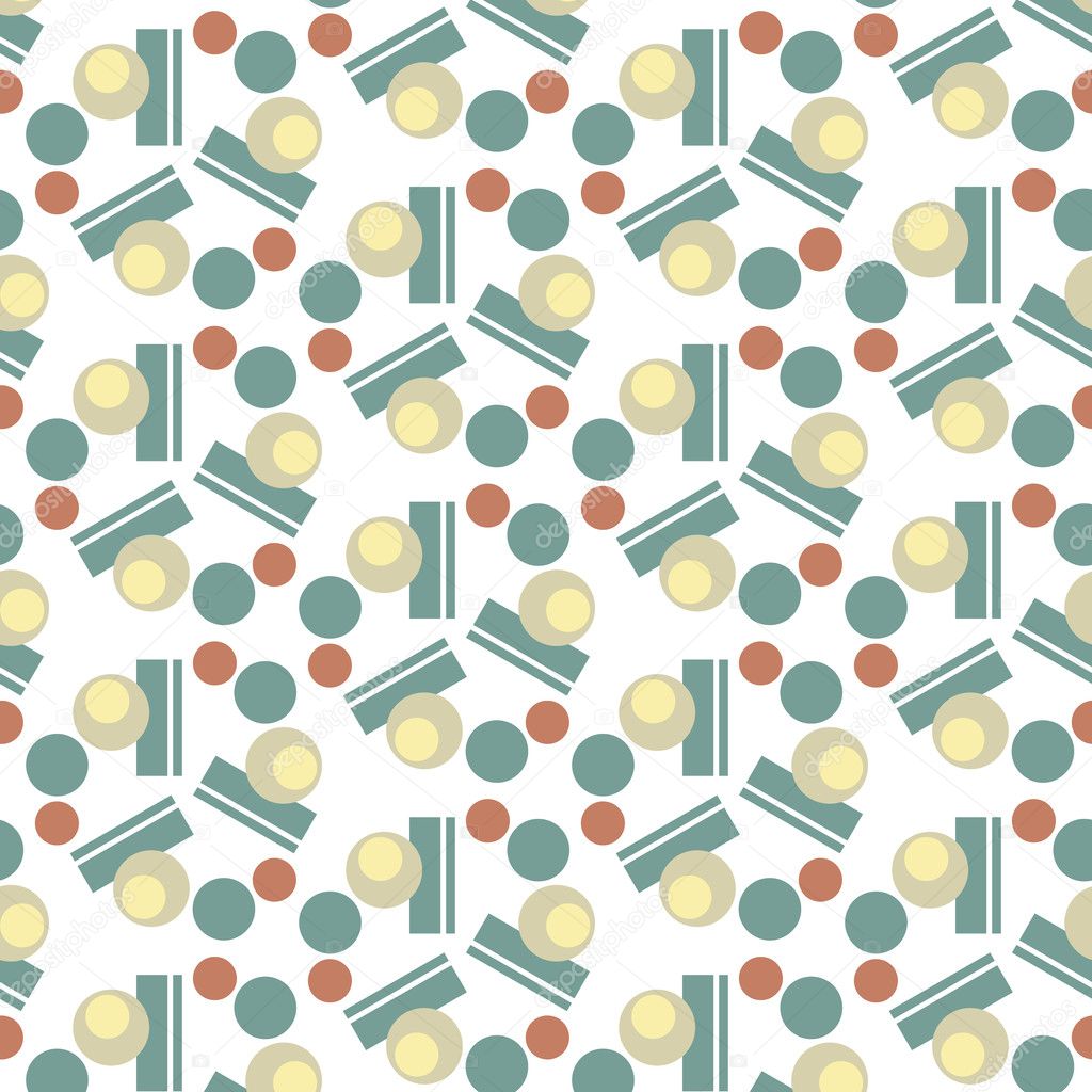 Retro style geometric seamless pattern