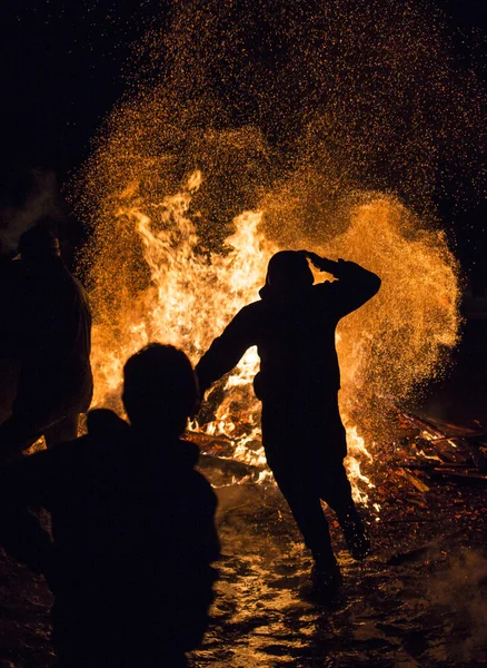 Заговезненский ритуал огня — стоковое фото