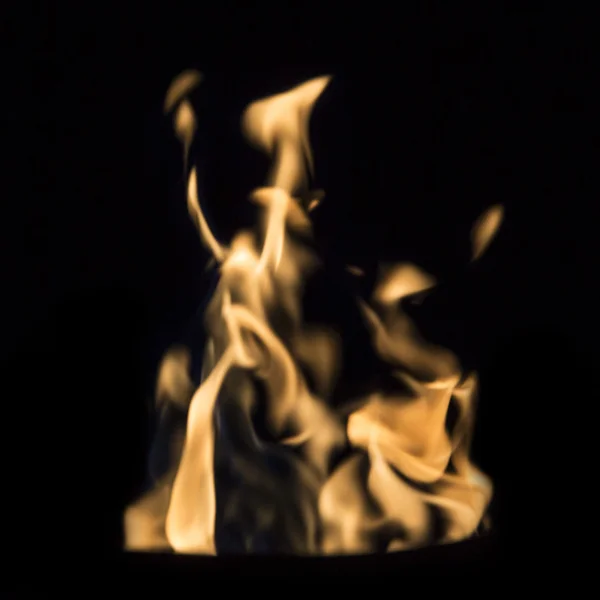 Fire flames on black — Stock Photo, Image