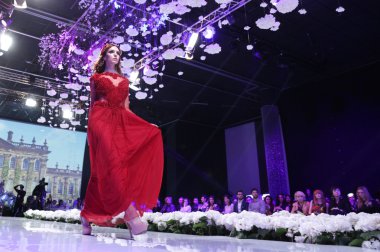 Sofia Fashion Week red dress clipart