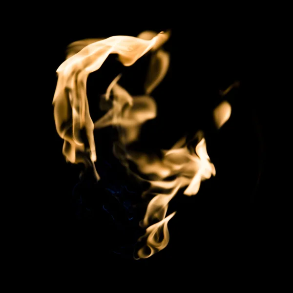 Fire on black background — Stock Photo, Image