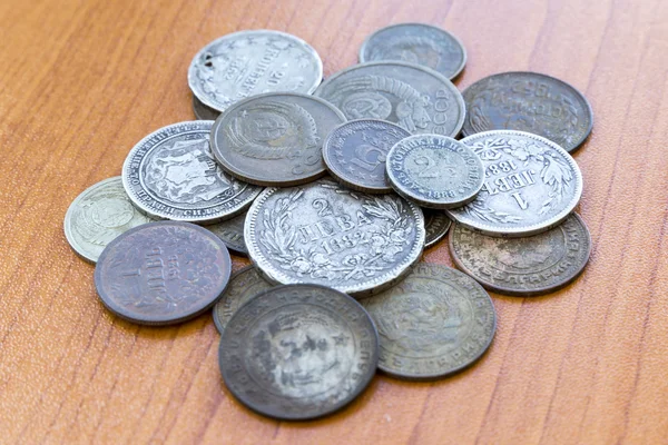 Alte abgelaufene Münzen. ussr Münzen und Silbermünzen — Stockfoto