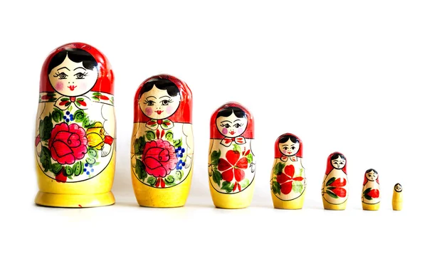 伝統的なロシアのマトリョーシカ人形 — ストック写真