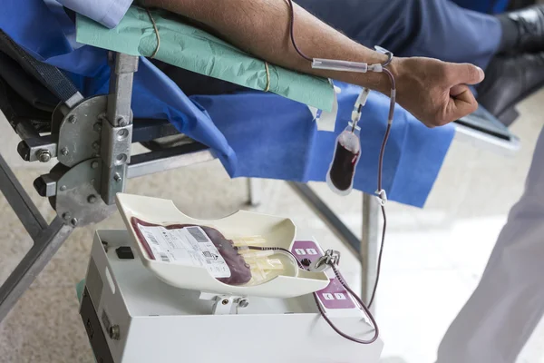 Bloed donatie vrijwilligers — Stockfoto
