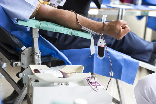 Blood donation volunteers — Stock Photo, Image