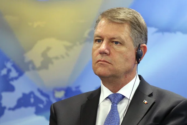 Klaus iohannis - rumänischer präsident — Stockfoto