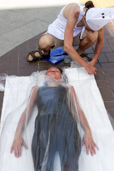 Veganes vegetarisches Fleisch kommt tödlichem Protest gleich — Stockfoto