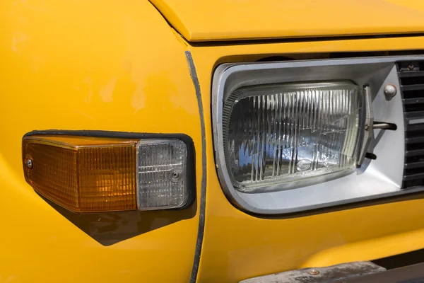 Retro car parade headlights — Stock Photo, Image