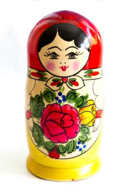 Traditional Russian matryoshka doll clipart