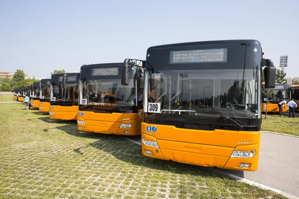 De nieuwe bussen voor openbaar vervoer — Stockfoto