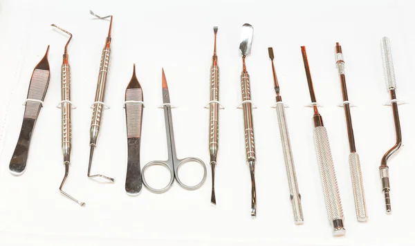 Dental instruments for stomatology practice — Stock Photo, Image