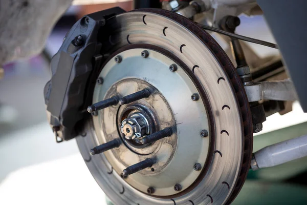 High Performance Brake Caliper Disc Brakes Brake Pads Car Tire — Stock Photo, Image
