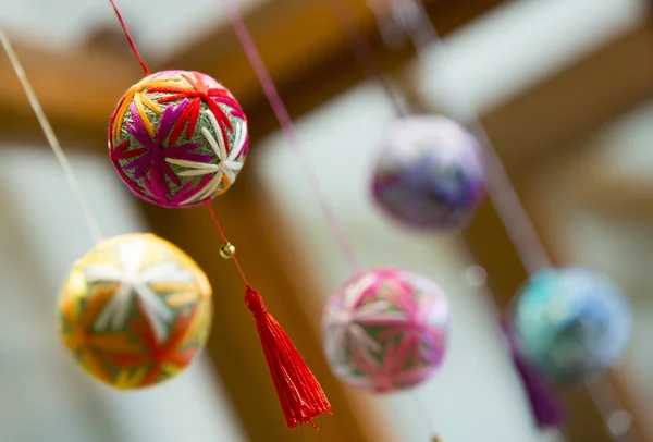 Colorful Temari balls — Stock Photo, Image