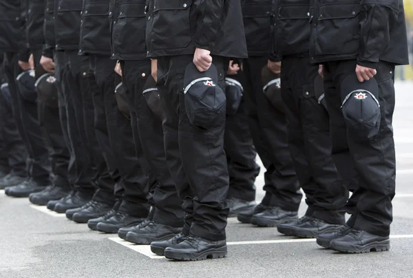 Politieagenten benen en laarzen — Stockfoto