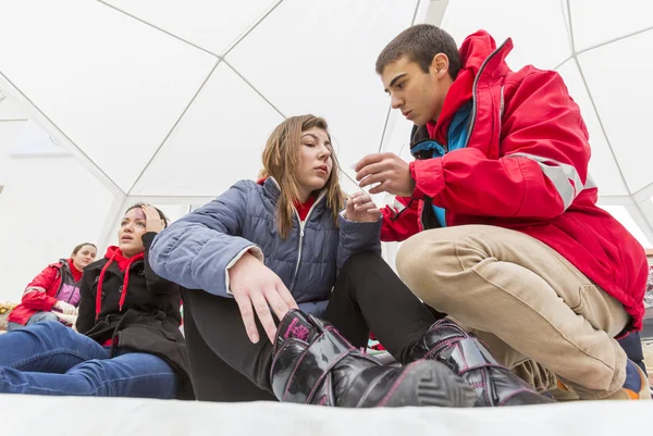 Bulgarian Red Cross Youth (BRCY) voluntary organization — Stock Photo, Image