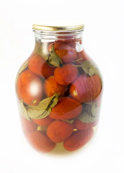 Hele tomaten jar — Stockfoto