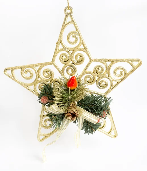 Christmas golden star — Stock Photo, Image