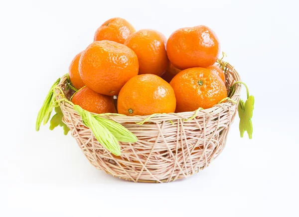 Cesta de mandarina mandarina — Foto de Stock