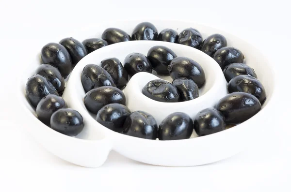 Black olives dish — Stock Photo, Image