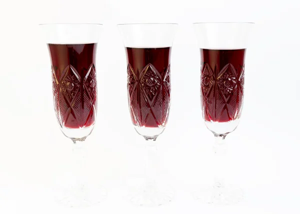 Red wine glasses — Stock Photo, Image