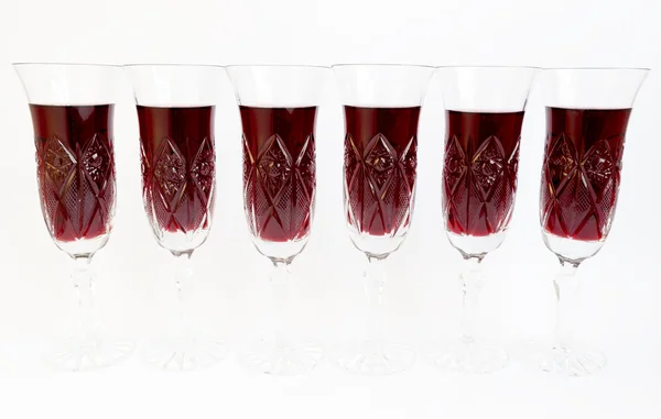 Red wine glasses — Stock Photo, Image