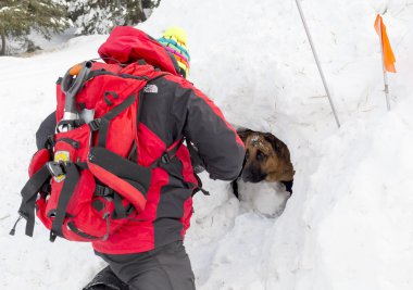 Mountain rescue service clipart