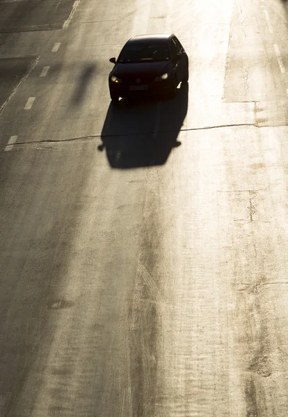 Auto ingorgo stradale silhouette — Foto Stock