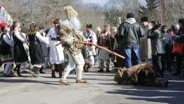 Surva mask kostym festival — Stockvideo