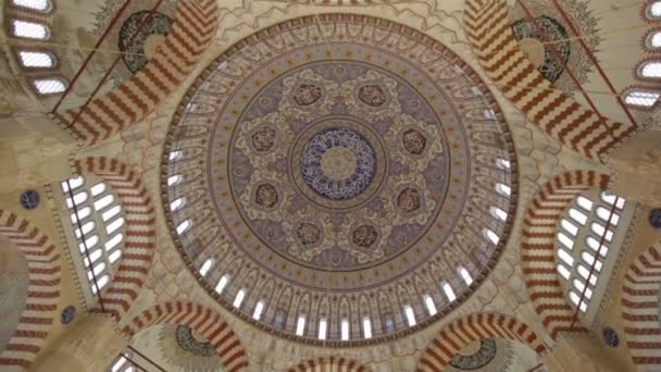 Wnętrze kopuły Selimiye Mosque — Wideo stockowe