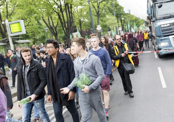 Marcha mundial del cannabis Viena — Foto de Stock