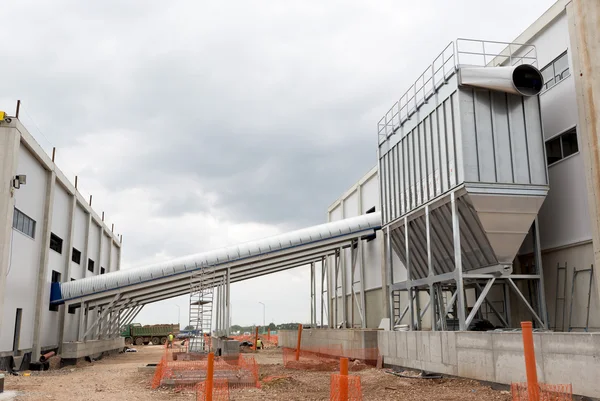 Pabrik limbah di luar penyimpanan proses metana minyak organik — Stok Foto