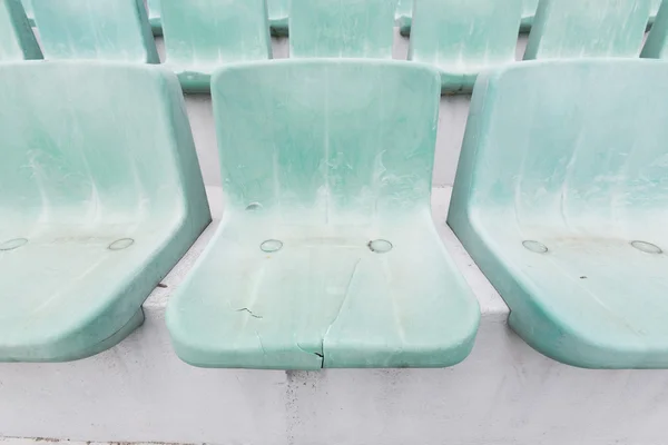 Old green stadium seats — 스톡 사진