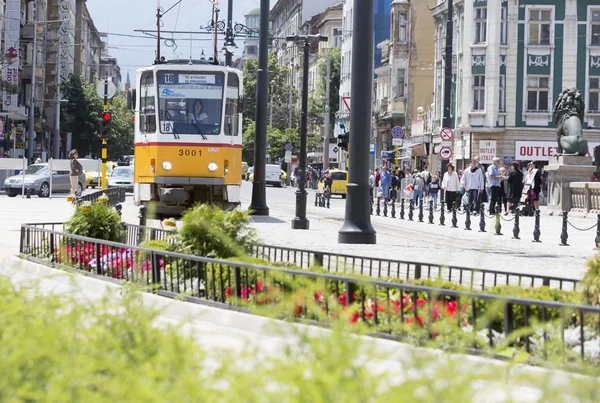 Tram in Sofia, Bulgaria — Stock Photo, Image