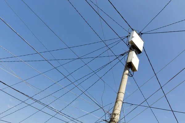 Power poles in Bulgaria — Stock Photo, Image