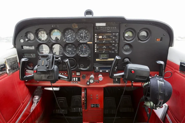 Painel de contorno em um avião — Fotografia de Stock