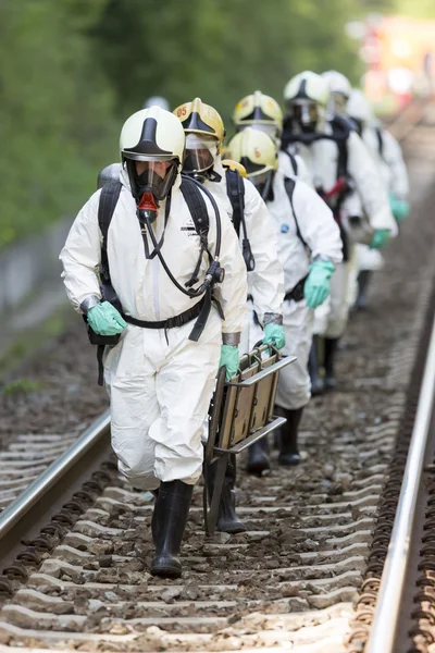 Toxic chemicals and acids emergency team — Stock Photo, Image