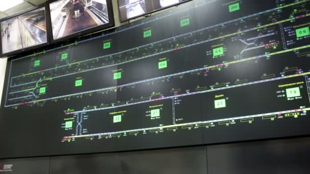 Панель керування метро — стокове відео