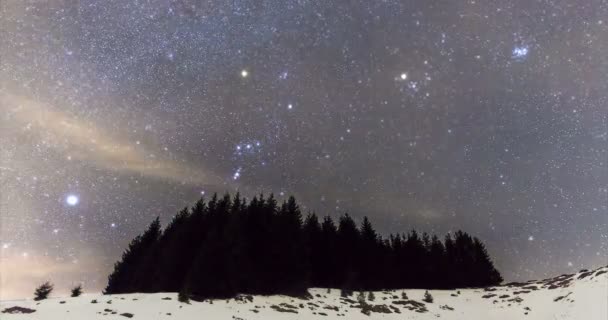 Стреляющие звезды Метеоритный дождь Комета режиме 4k Timelapse — стоковое видео