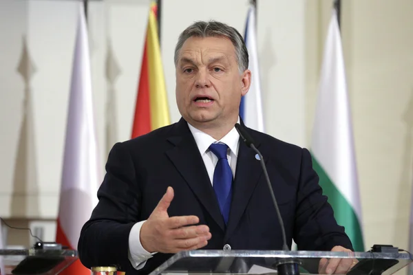 Viktor Orban Visegrad Gruppe – stockfoto