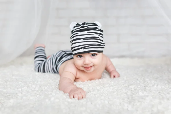 Cute boy in studio — 图库照片