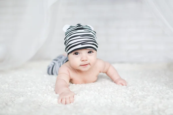 Cute boy in studio — 图库照片