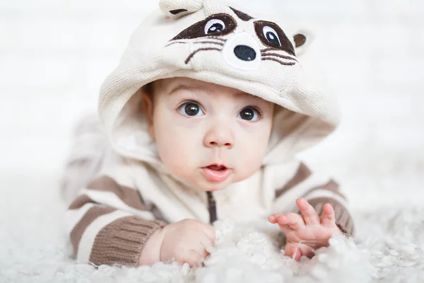 Cute boy in studio — Stockfoto