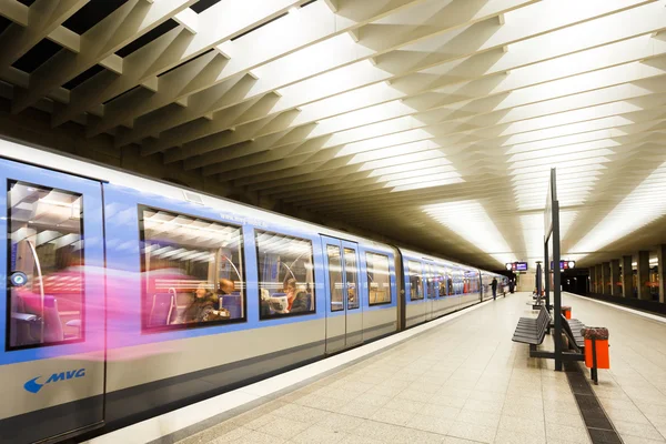 Olympiazentrum subway station in Munich — Stock Photo, Image