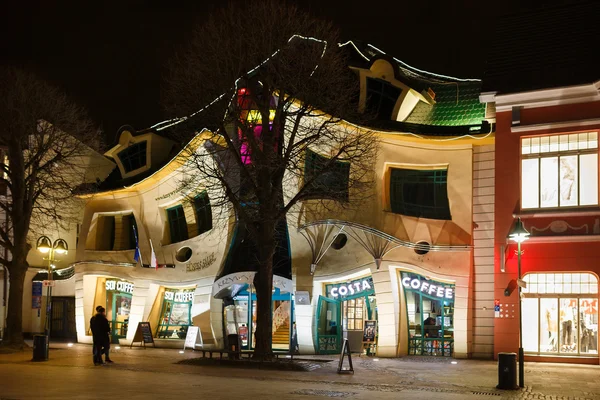 La casa torcida en Sopot — Foto de Stock