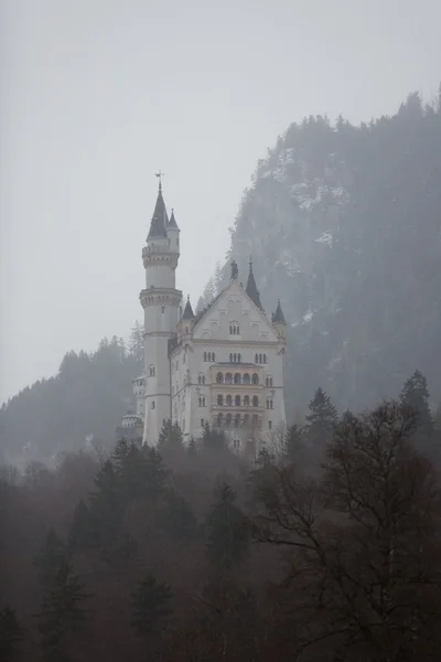 Misty Neuschwanstein kastély — Stock Fotó