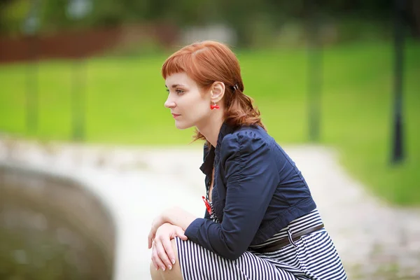 Portrait of redhead girl — Stock Photo, Image