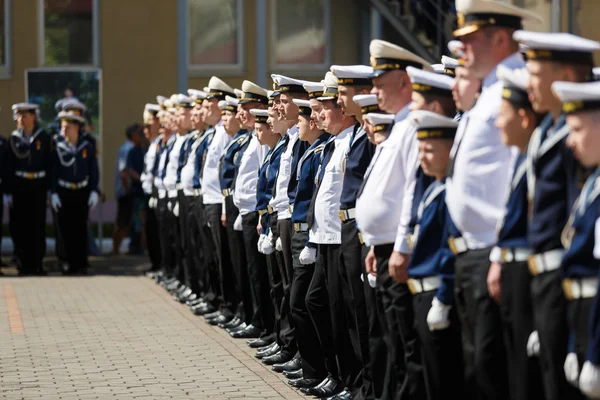 La cerimonia militare al Sea Cadet Corps, Russia — Foto Stock