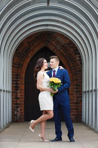 Momento de casamento romântico — Fotografia de Stock