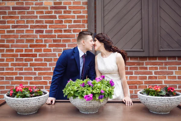 Momento de casamento romântico — Fotografia de Stock